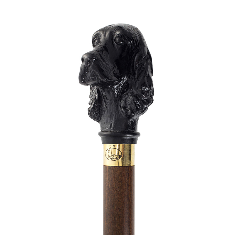 Black Cocker Spaniel Hardwood Cane